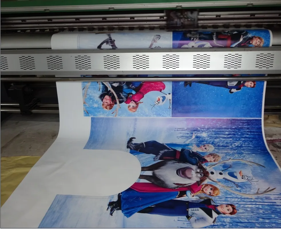 Commercial inflatable PVC material and printed artwork during YIC production