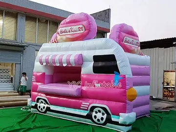truck themed branded inflatable display detail view
