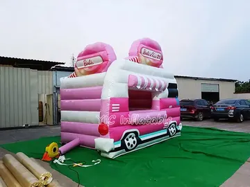 truck themed branded inflatable display detail view