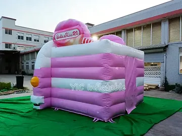 truck themed branded inflatable display detail view