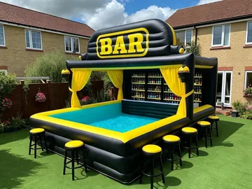 custom branded inflatable display detail view