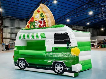 truck themed branded inflatable display detail view
