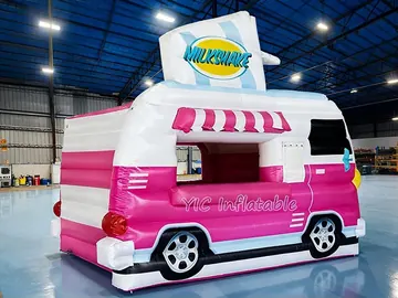 truck themed branded inflatable display detail view