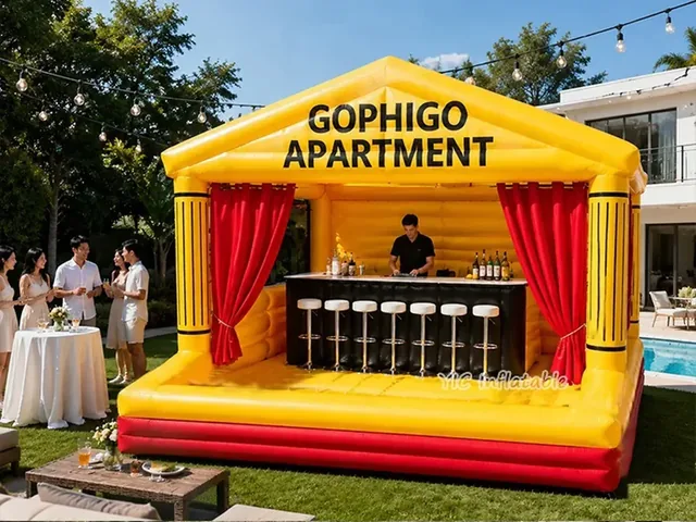 Red and Silver Inflatable Bar Display product image