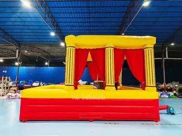 lion themed branded inflatable display detail view