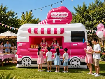 custom branded inflatable display rear view