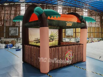 tropical themed branded inflatable display detail view