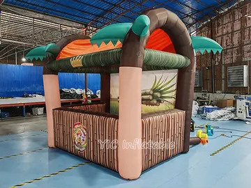 tropical themed branded inflatable display detail view