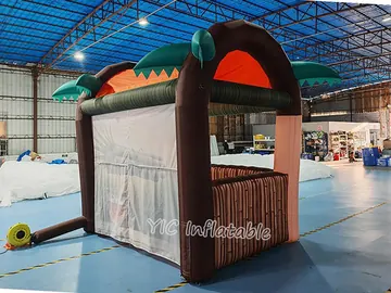 tropical themed branded inflatable display detail view