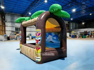 tropical themed branded inflatable display detail view