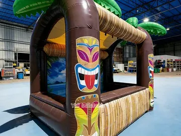 tropical themed branded inflatable display detail view