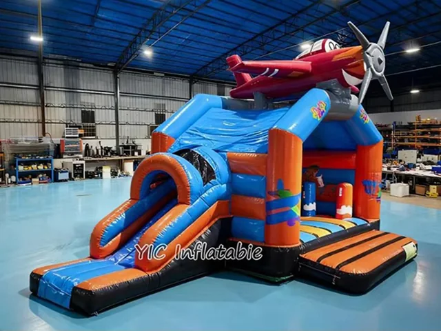 Airplane Theme Bounce House with Slide product image