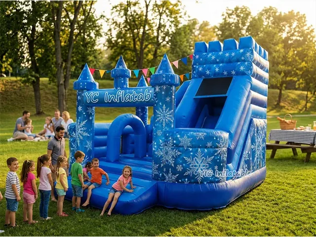 Blue Castle Bounce House with Slide product image