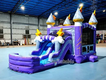 custom inflatable bounce-and-slide attraction rear view