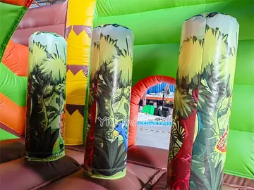 Dinosaur Bounce House Combo play layout