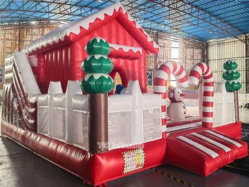 Christmas Bounce House for Sale side view