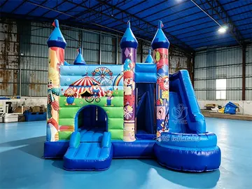 Commercial Circus Castle Bounce House Combo front view