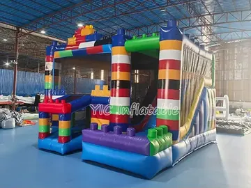 custom inflatable bounce-and-slide attraction detail view