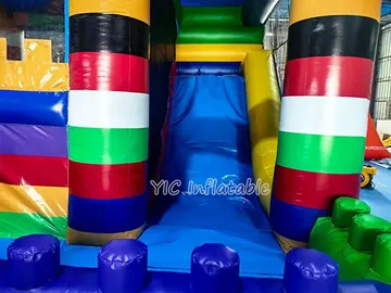 custom inflatable bounce-and-slide attraction detail view