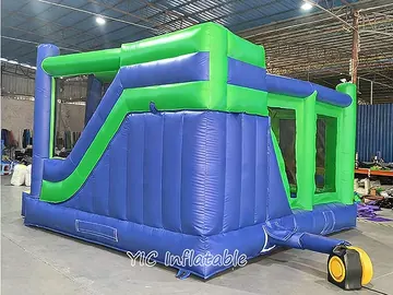 Colorful Inflatable Bounce House Combo with Slide detail view