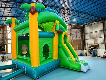 Crocodile Bounce House Combo with Slide play layout