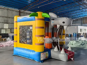 Crocodile Bounce House Combo side view