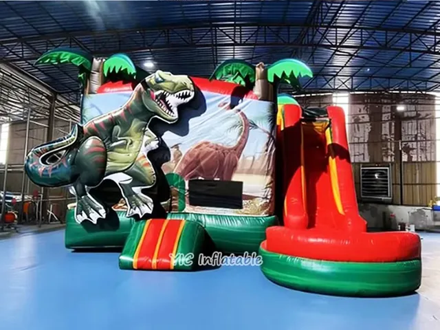 Dinosaur Adventure Bounce House Slide Combo product image