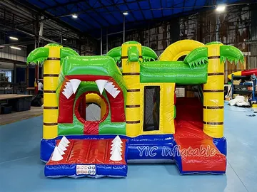 Dinosaur Adventure Bounce House Combo play layout