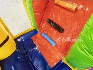 Dinosaur Adventure Bounce House Combo commercial attraction view