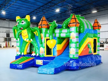 Dragon Bounce House with Slide side view