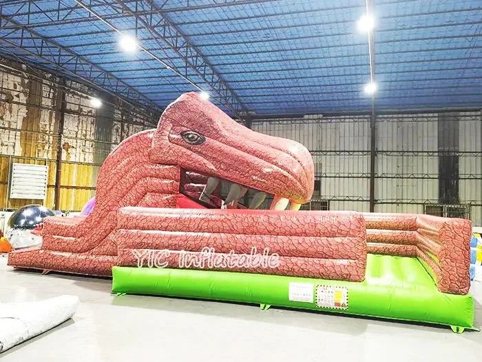 Giant Dinosaur Bounce House side view