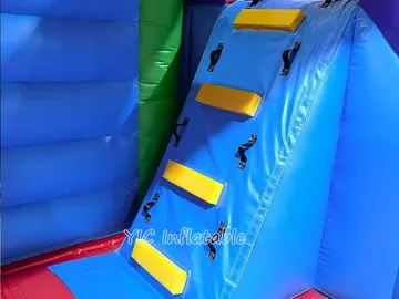 Dual-lane Castle Bounce House Combo commercial attraction view