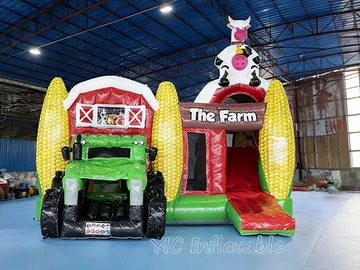 Farm Themed Inflatable Bounce House play layout