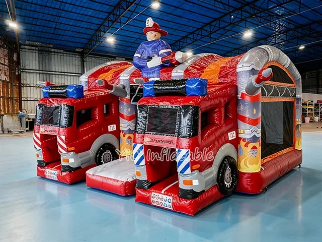 Inflatable Fire Truck Bounce House product image