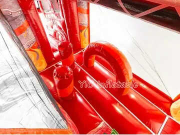 Fire Truck Inflatable Play Center with Slide commercial attraction view