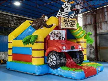Amazon Bounce House with Slide side view