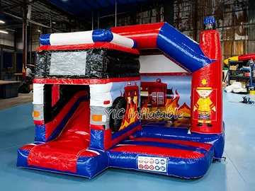 Firehouse Combo Bounce House play layout