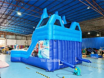 Elsa Bounce House with Slide commercial attraction view