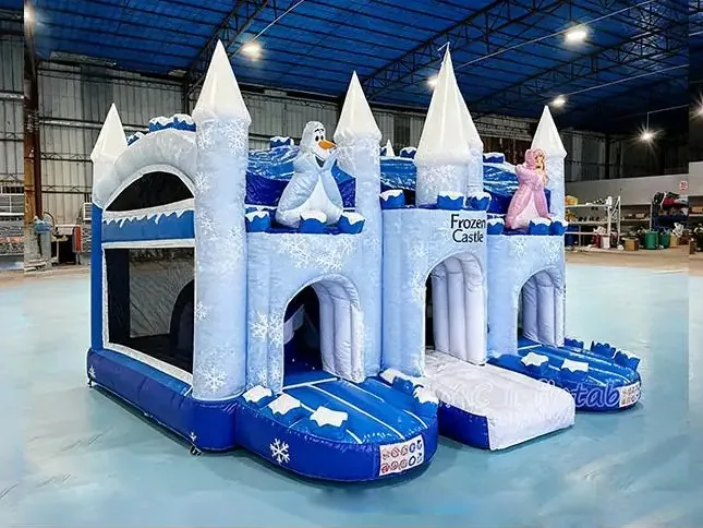 Frozen Bounce House with Slide play layout