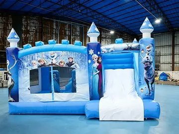 Frozen Ice Castle Bounce House Combo front view