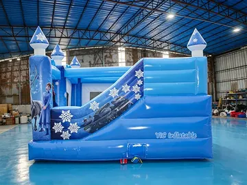 Frozen Ice Castle Bounce House Combo commercial attraction view