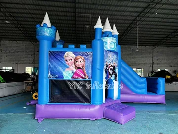 Unicorn Bounce House Slide Combo for Rental side view
