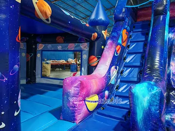 Space Themed Bounce Houses commercial attraction view