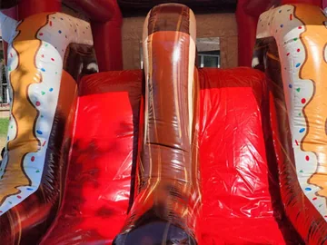 Gingerbread Bounce House with Slide commercial attraction view