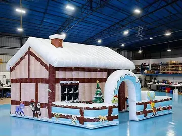 Gingerbread House Bouncy Castle with Slide product image