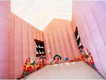 Gingerbread House Bouncy Castle with Slide product image