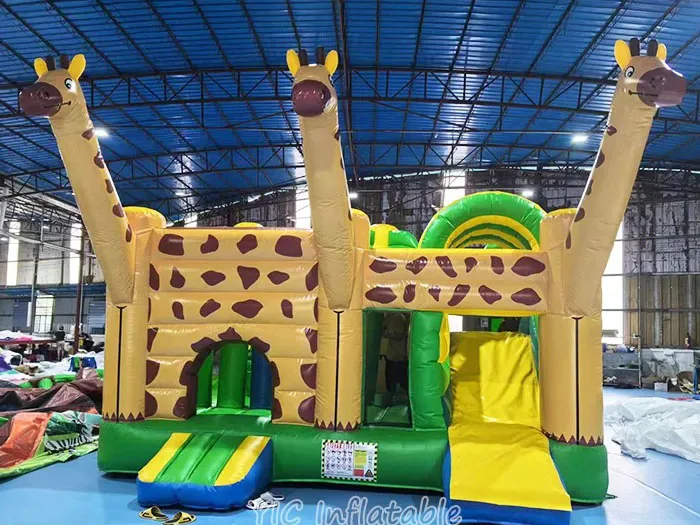 Giraffe bounce house with slide product image