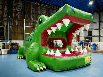 Inflatable Alligator Bounce House play layout