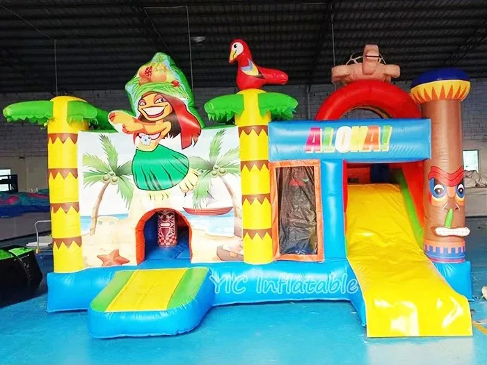 Hawaiian Inflatable Slide Castle product image