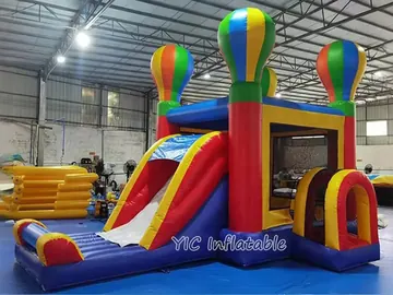 Hot Air Balloon Combo Bounce House front view